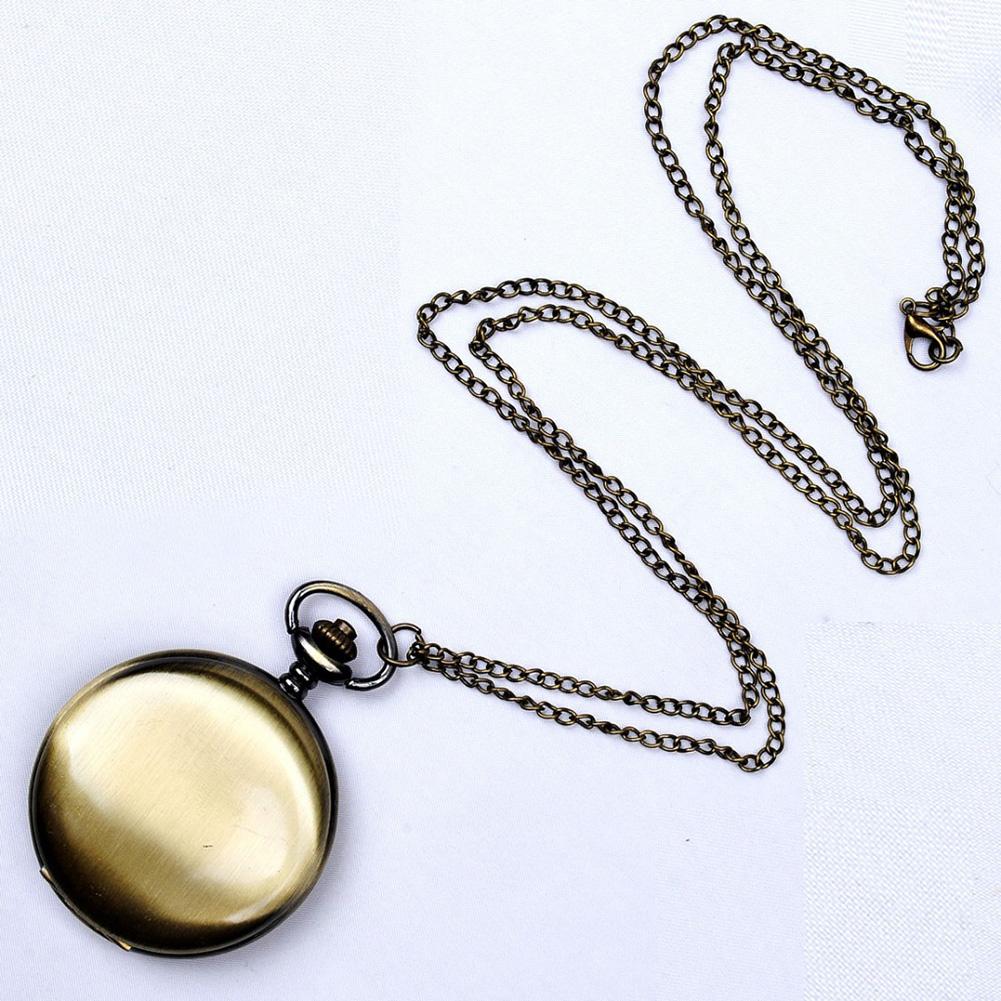 Luxury Men Pocket Watch Vintage Bronze Chain Pendant Pocket Watch Gift