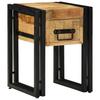 Side Table with Drawers 30 X 30 X 40 Cm Solid Mango Wood