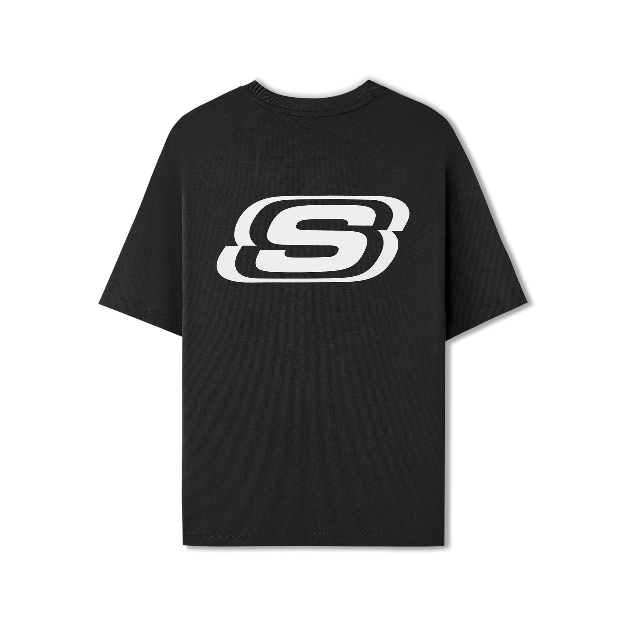 Skechers Fashionable Versatile Breathable Letter Basic Logo Printed Round Neck Short Sleeve T-Shirt Unisex tops L225U197-06BF S