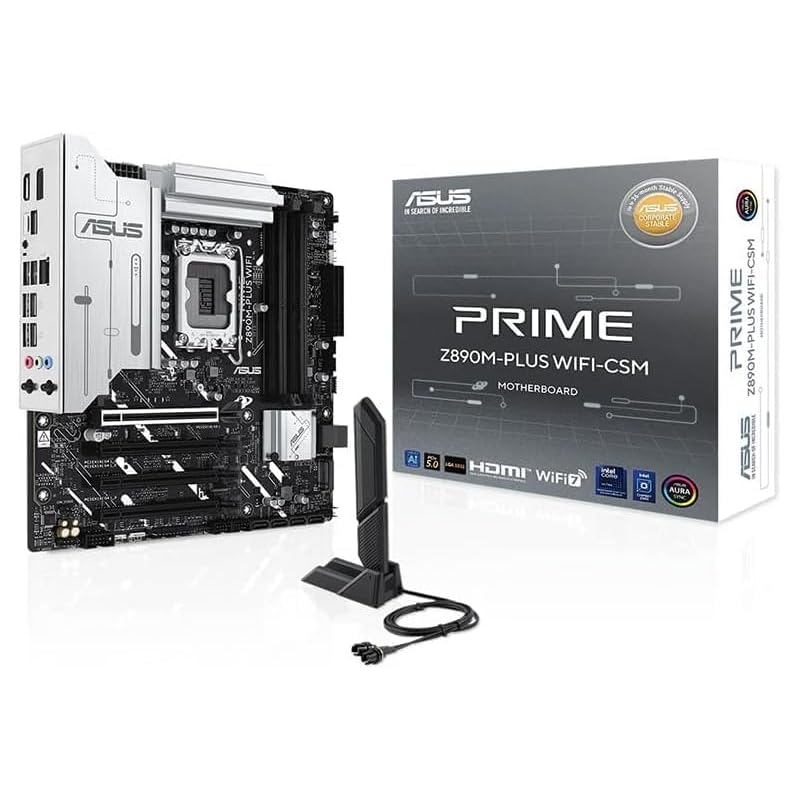 ASUS PRIME Z890M-PLUS WIFI-CSM Intel Core Ultra Processors (Series 2) Compatible LGA 1851 Z890 DDR5 ATX Motherboard / Domestic Authorized Distributor