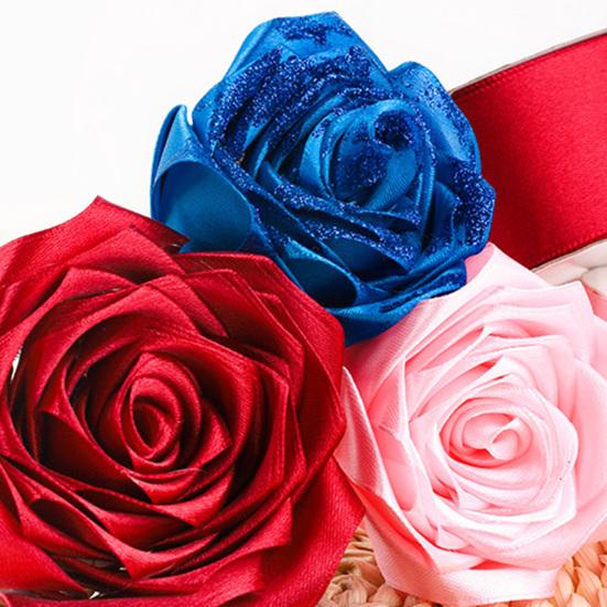 40mm Width Satin Ribbon 25 Yards Double Sided Ribbon Solid Color Smooth Ribbon for Gift Wrapping Bouquets Party Decorations