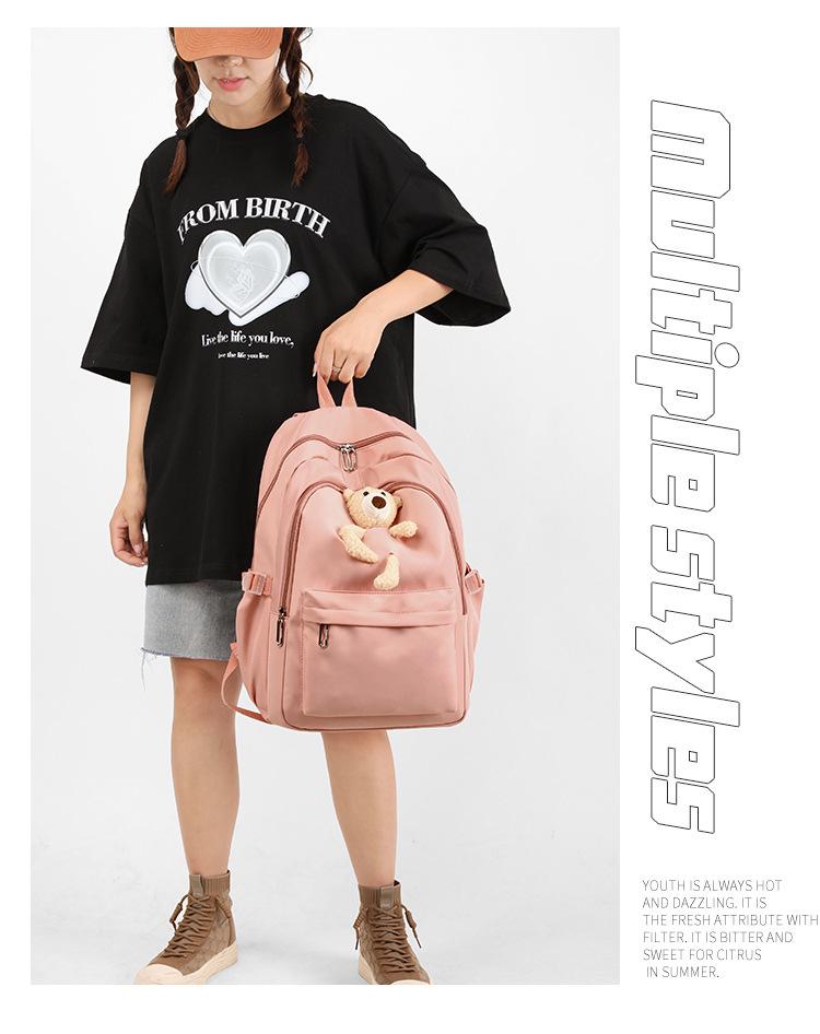 Women's Large Capacity Student Backpack: Versatile Japanese & Korean Style for Junior High and College.