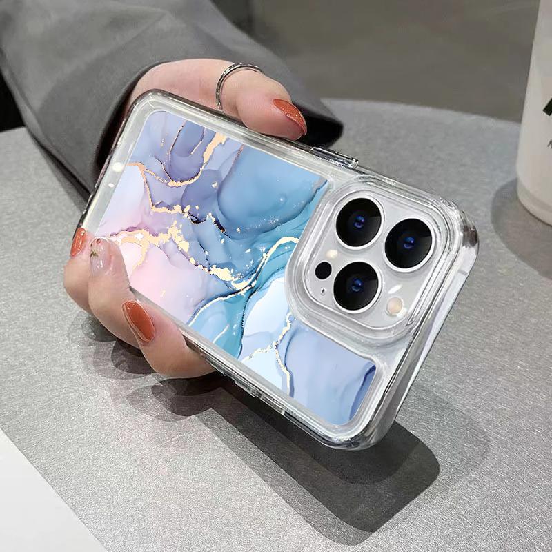 Глянцевый мраморный чехол для телефона с пульсацией для iPhone 15 Pro Max 14 13 Pro 12 — фото 6