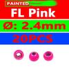 20 Pz/borsa 3/32 2.4mm Perline In Ottone Per Costruzione Mosche Dipinte Perline In Ottone Perline In Rame Rosa Arancione Arcobaleno Verde