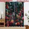 2D Flat Printing 2pcs Curtain Drapes Tropical Jungle Animals Digital Printed Polyester Drapes Festive Curtains Use for New Year