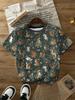 T-shirt da Donna - Grafica con Motivo di Animali del Bosco, Design Stravagante con Stampe del Bosco per Uso Quotidiano Casual