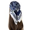 European and American geometric silk scarf fashion striped scarf simulation silk small square scarf 71cm sun protection shawl professional scarf shawl