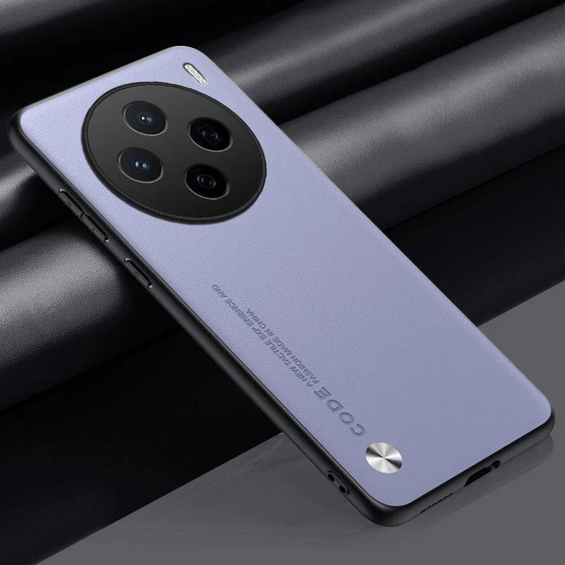 Plain PU Leather Case for VIVO X200s X200 Pro Mini X 200 Ultra Matte Cover Luxury Camera Protect Shockproof Soft Frame Bumper Cover