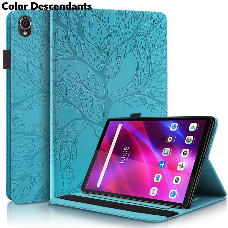 

For Lenovo K10C 10.1 Tab-10.1 inch TB-311XU 2025 Case Cover Tablet 3D Tree Embossed for Lenovo Tab K 10C K10 C 2025 Coque Tab K10C TB-311XU синий