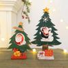 Ornamenti Natalizi Retro in Legno con Albero di Natale e Pupazzo di Neve per Decorazioni Domestiche
