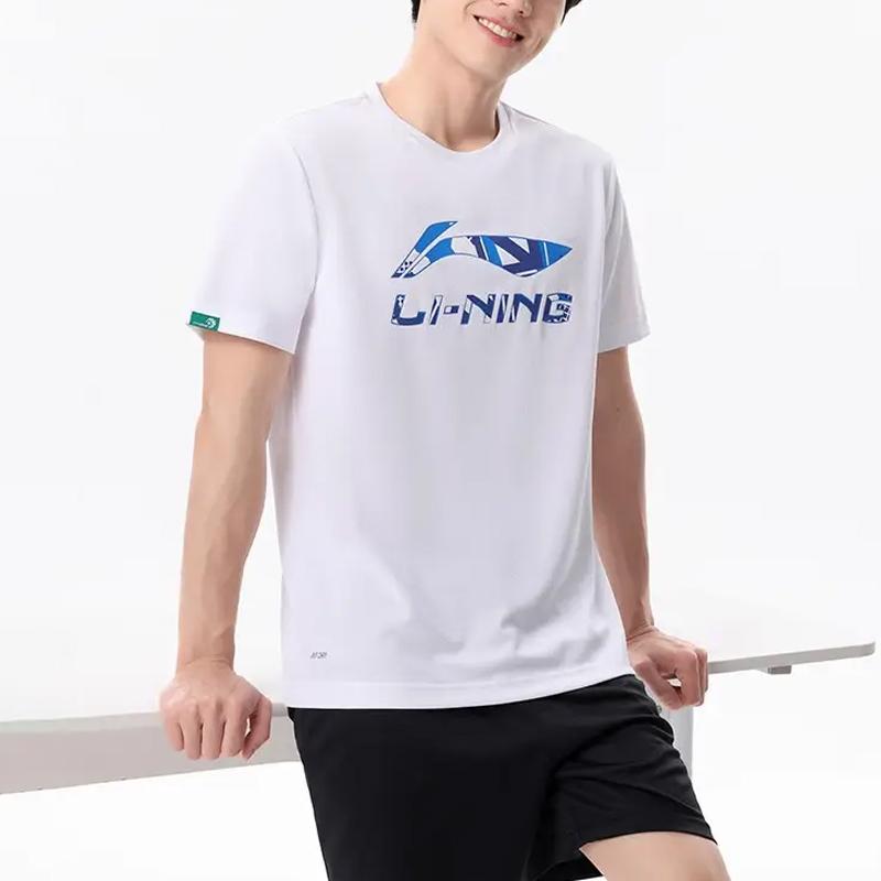 Li Ning Sports Life Collection T Shirt Unisex White[Large LOGO] AHSU975-2