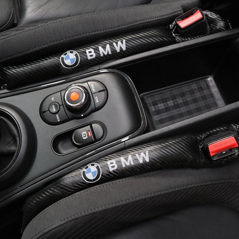 For BMW 5G312026 Hot Sporty Carbon Fiber Style Car Seat Gap Leakproof Pad Protective Seat Slot Cover Cushion Interior Decor Parts For BMW E36 E64 E85