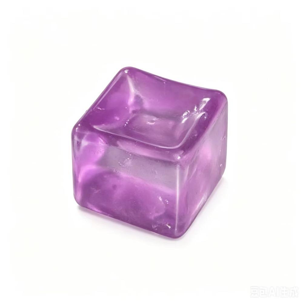 Maltose IJsblokje Squishy Zacht Handknijp Fidget Speelgoed voor Dagelijkse Stressverlichting paars