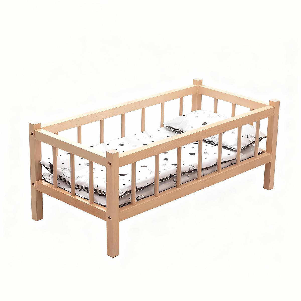 Деревянная двухъярусная кровать и качалка для кукол для игры детей-малышей