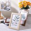 Elegant 3D Wooden Photo Frame: 6-Inch Tabletop & Wall-Hanging Display.
