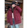 Large Size New Short Down Cotton-padded Hooded Casual Couple Tooling Cotton-padded Women's Jacket Jacket