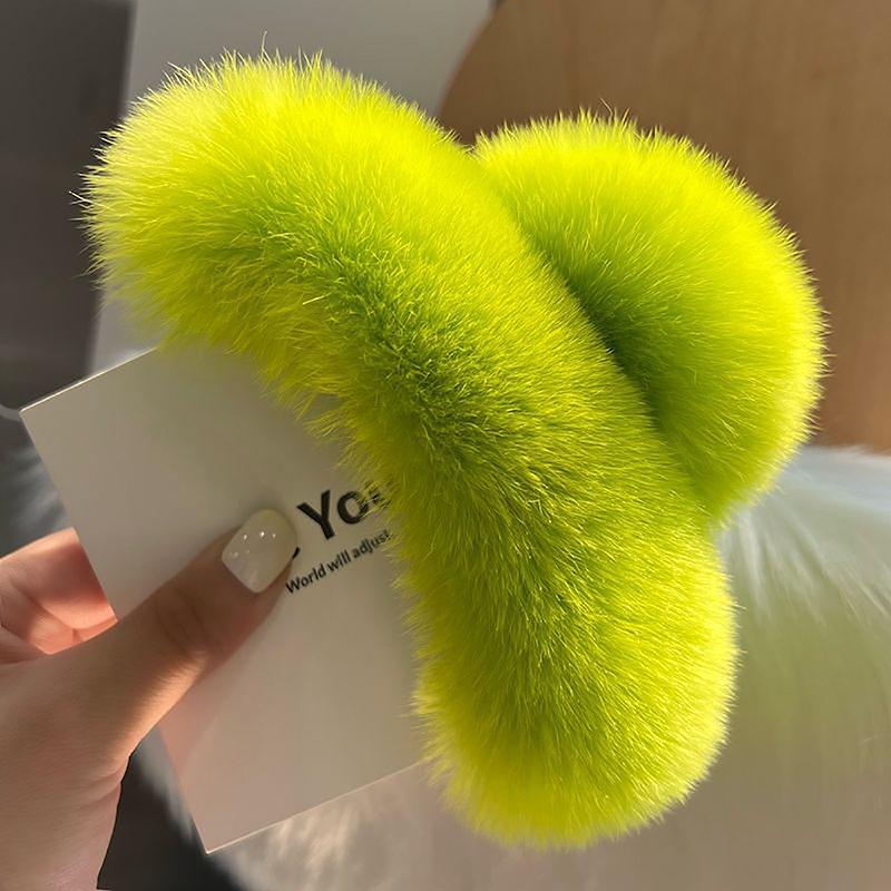 Faux Fur Big Crab Hair Clips Rabbit Large Hairpins Head Temperament Clips Cute Plush Hair Scratching Ponytail Hair Claws