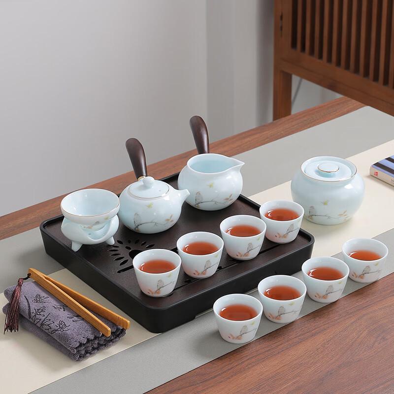 Portable Mutton-Fat Jade White Porcelain Tea Set