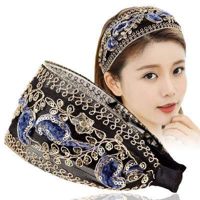 Luxury Wide Lace Flower Headbands Women Headwear Hair Hoop Girls Hair Accessories Ladies Hairband Hair Accessories Gifts