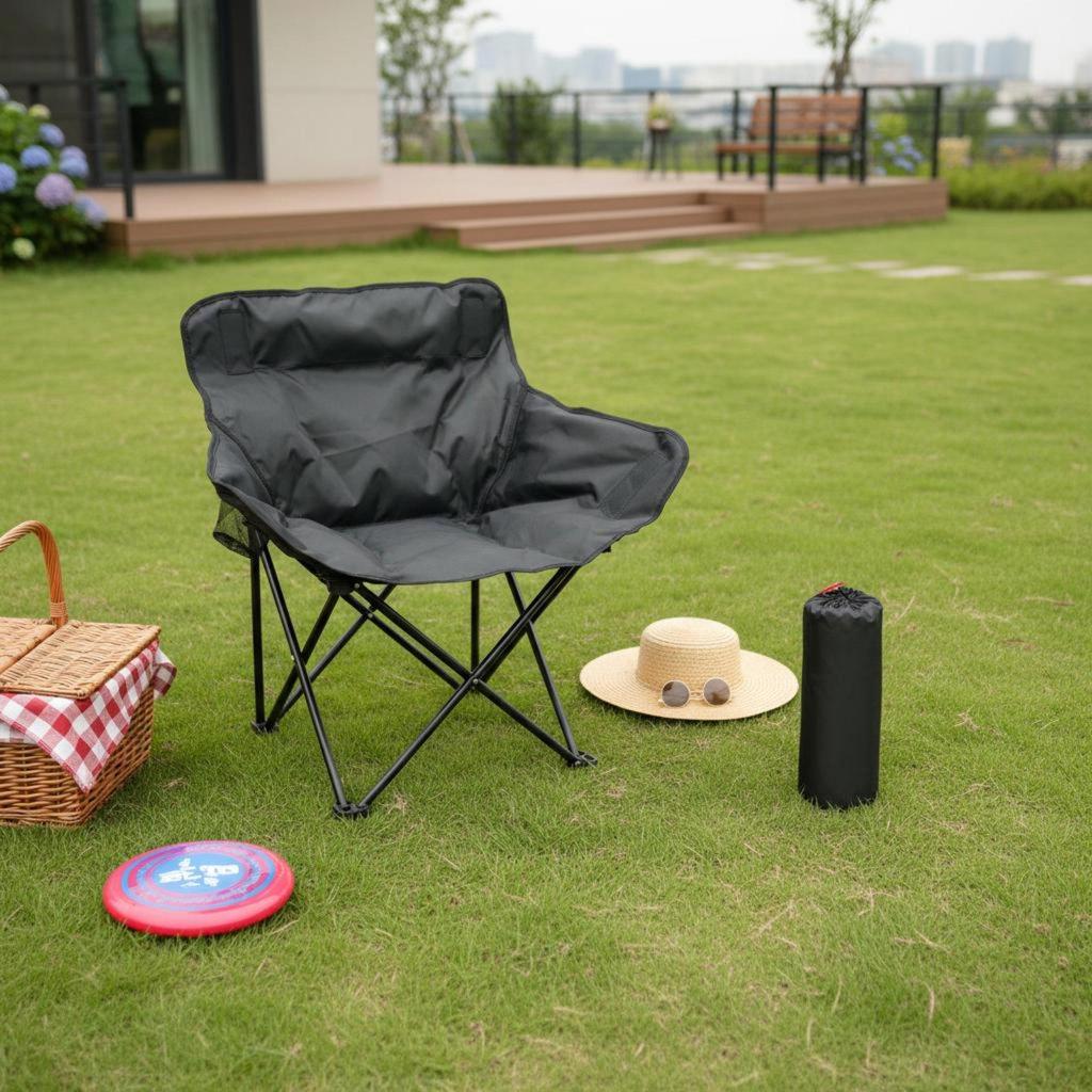 Folding Moon Chair Foldable High Back Lightweight for Fishermen,