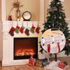 F26C Metal Christmas Stocking Holder Hooks Fireplace Hanger Fireplace Hook with Non-Skid Design, Bronze/Gold/Silver Optional