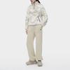 Fila Fusion Full Print Loose Fit Stand Collar Half Zip Pullover Sweatshirt Women sweatshirt Cream T11W341206FLK