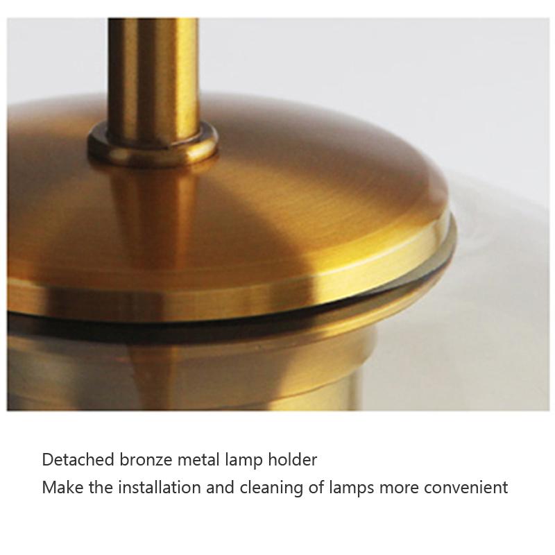 Modern Hanging Loft Glass Lustre Pendant Light Nordic Industrial Decor Lights Fixtures E27/E26 for Kitchen Restaurant Lamp