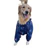 Large Breed Waterproof Reflective Dog Raincoat - Breathable 4-Legged Poncho.