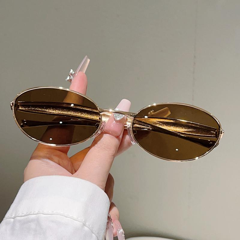 Vintage Oval Eyeglasses Women Fashion Retro Outdoor Casual Shades Men New In Trendy Brand Design Sunglasses UV400 Eyewear