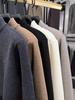 Men's Winter Embroidered Pony Logo Fleece Sweater - Semi-High Neck, Thick Knit