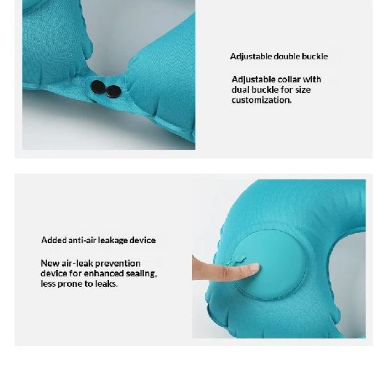 Inflatable  Portable Neck  Inflatable U-shaped Pillow Travel Neck Pillow U-shaped Neck Pillow Outdoor Travel Airplane Pillow