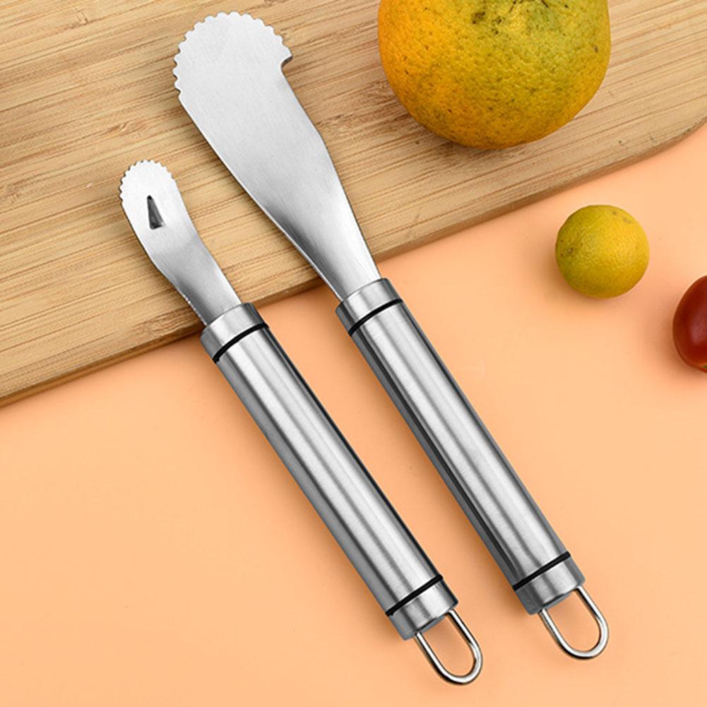 Orange Peeler Stainless Steel Orange Citrus Peeler Tool Long Handle Household Pomelo Knife Peeler Kitchen Vegetable Tools