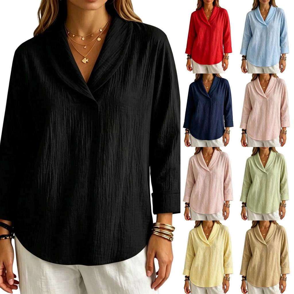 Women's Casual Striped Hoodie Loose Fit Three-Quarter Sleeve Pullover