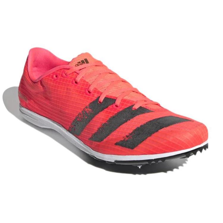 Adidas Distancestar Spikes Cushioning, Wear Resistant Running Shoes Men's Red Black EG6175