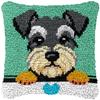 Animal Cat Dog Latch Hook Cushion Kits Pillow Case Crochet Crafts Yarn For Love &Heart Embroidery Cushion Sofa Bed Cover 