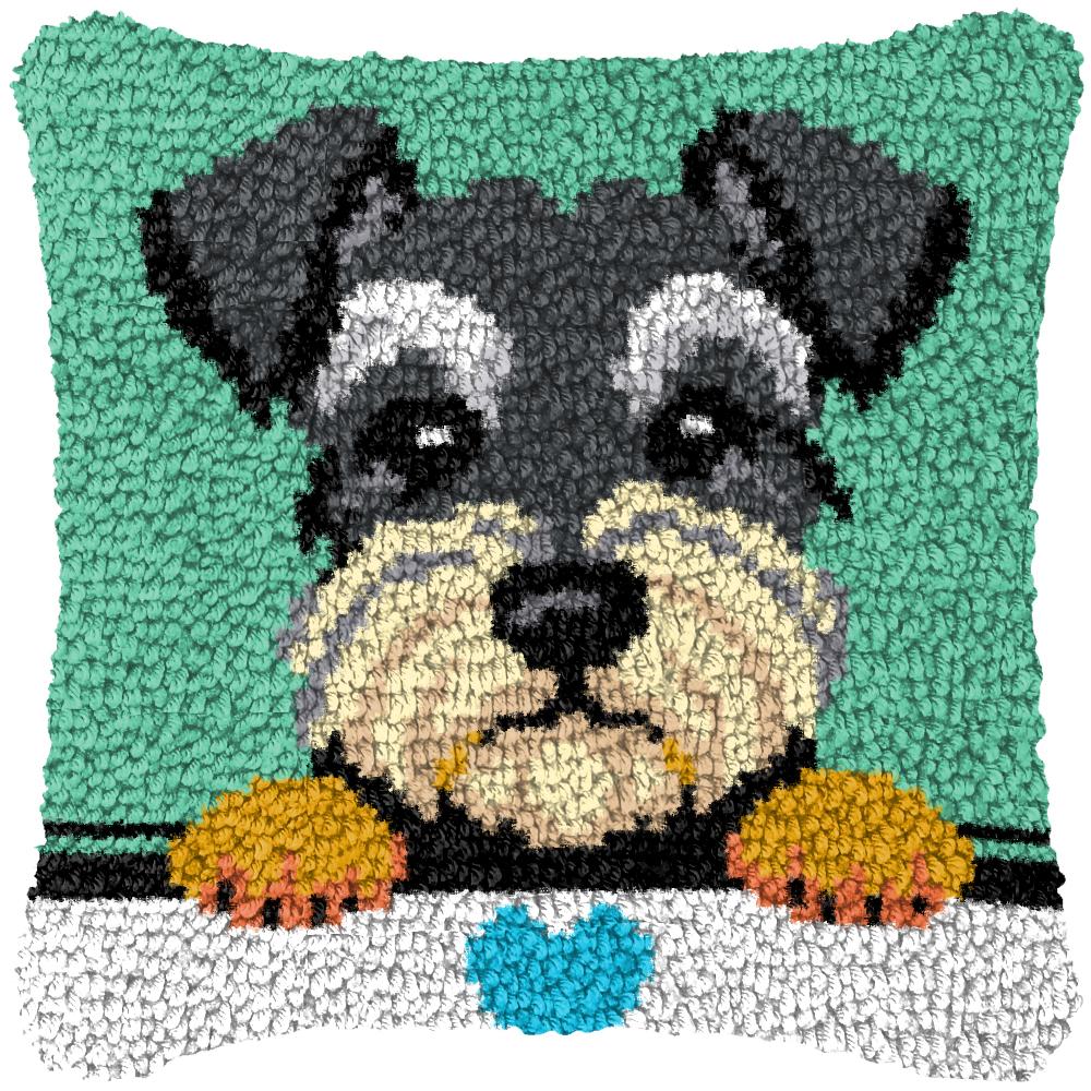 Animal Cat Dog Latch Hook Cushion Kits Pillow Case Crochet Crafts Yarn For Love &Heart Embroidery Cushion Sofa Bed Cover 
