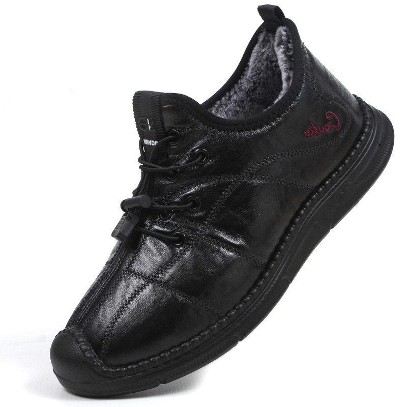 Winter Old North Cloth Shoes Men's Cotton Shoes Velvet Warm Non-slip Waterproof Middle-aged and Elderly Sports Leisure Elderly Father Shoes