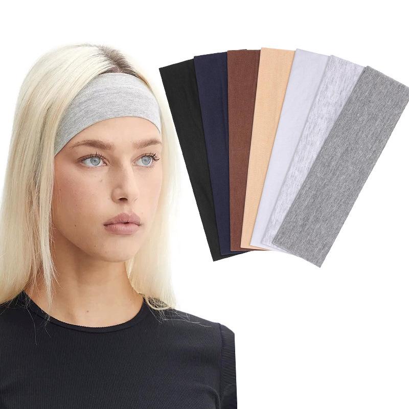 6CM Solid Color Yoga Headband - Wide Edge Elastic Fitness Hairband