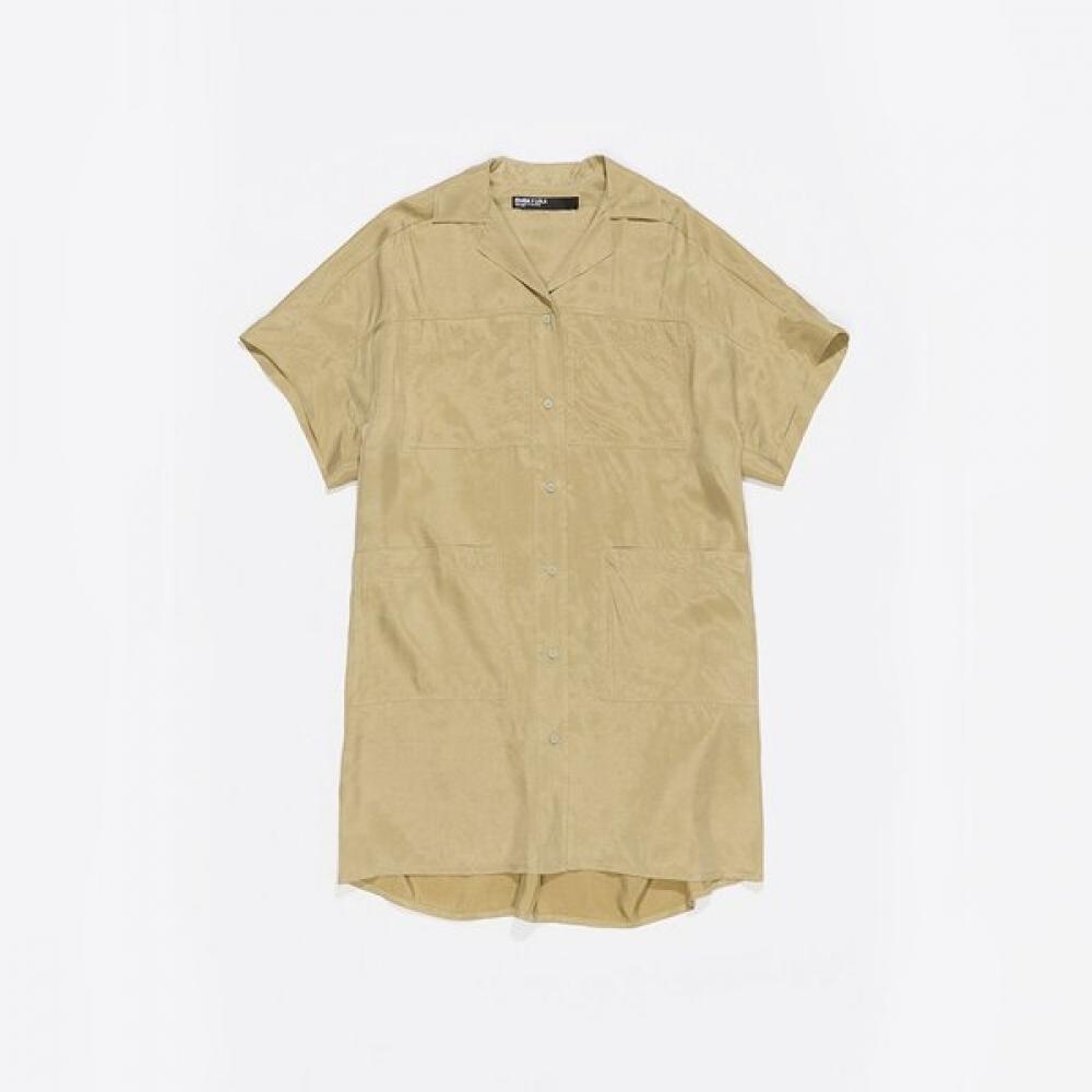 

Bimba Y Lola Light Khaki Oversized Short Dress B255awo027lkb Light Khaki/S