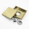 Bathroom Accessories 304 Stainless Steel Brushed Gold Floor Drain Anti-odor Shower Floor Drain