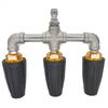 Pressure Washer-Turbo Nozzle Ceramic Cores Pressure Stainless Steel T-Joint Adapter 360° Rotating Turbos Efficiency Cleaning
