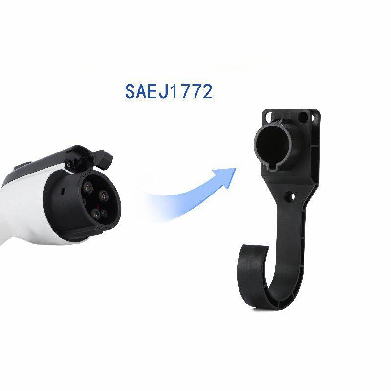 EV Charger Holder Electric Vehicle Charging Cable Hook Mount Bracket for J1772 Type2 European Standard Charger Accessories