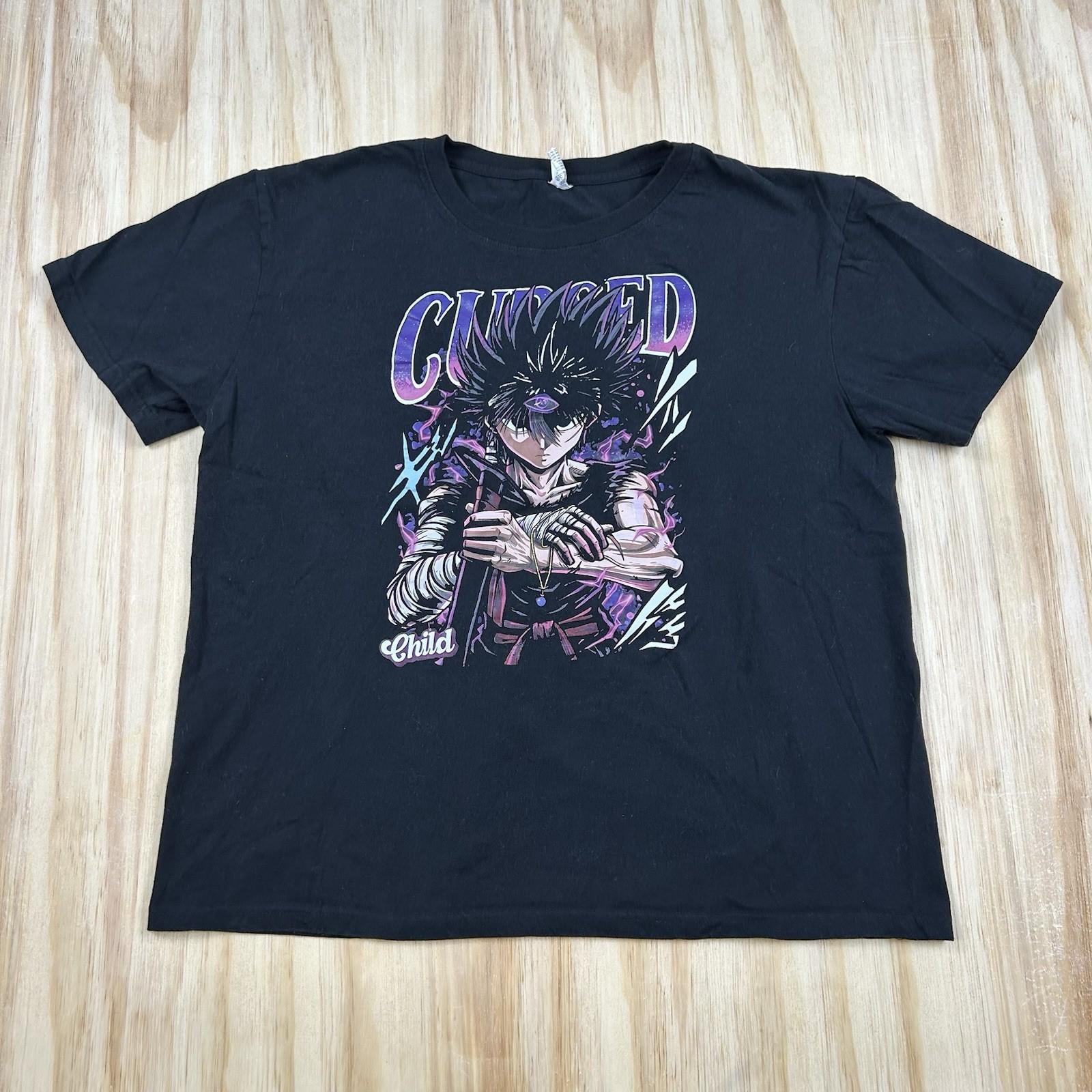 Hiei Yu Yu Hakusho T-shirt Kuwabara Kurama Yusuke Hiel Anime Manga Shirt Black L Unisex T-Shirt S