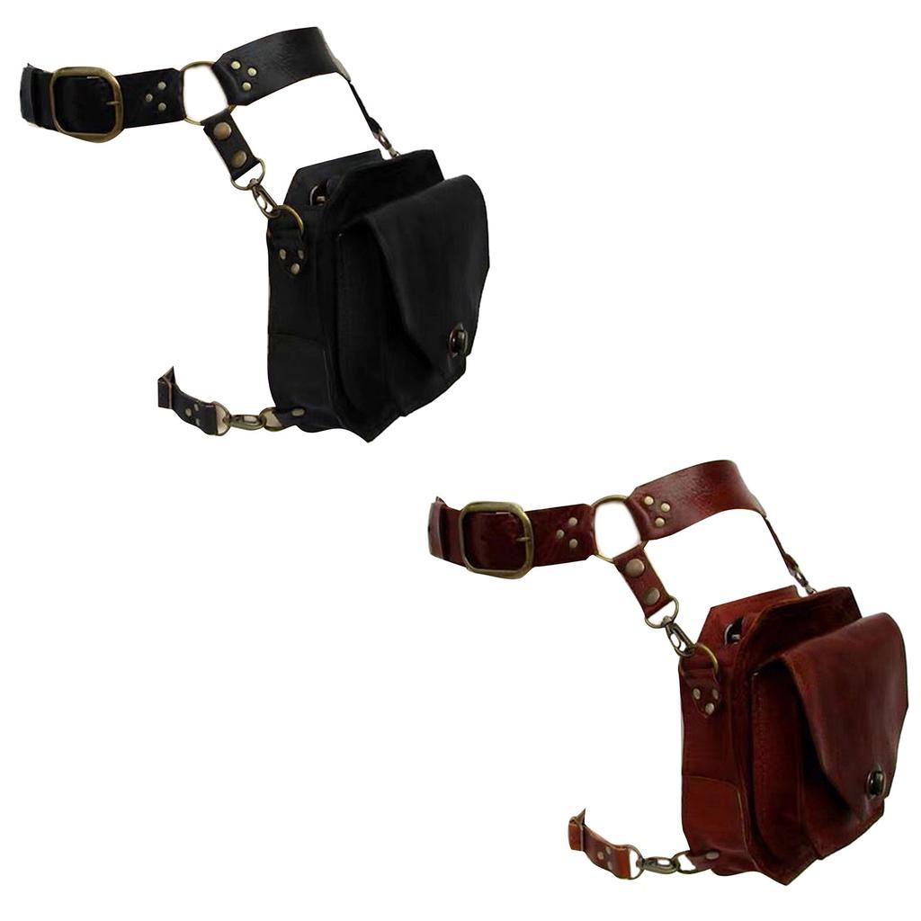 Steampunk Hängende Oberschenkeltasche Für Männer Frauen, Mittelalterliche Hüfttasche Beintasche Klettern Radfahren Oberschenkeltasche Leder Hüfttasche