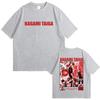 Japanese Anime Kuroko's Basketball Kagami Taiga Graphic Print Unisex Fashion Casual Soft Pure‑Cotton Short‑Sleeve  T-shirt
