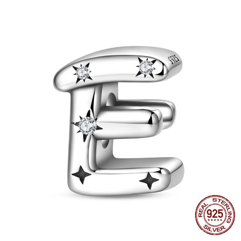 New Original 100% Copper Starlight 26 Letters A-Z Beads Fit Original Pand Bracelet Diy Jewelry Making Women'S Gift