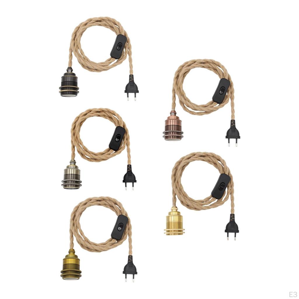 Vintage-Stil-Lampenkabel, flexibel, für industrielle Pendelbeleuchtung, Schwarz