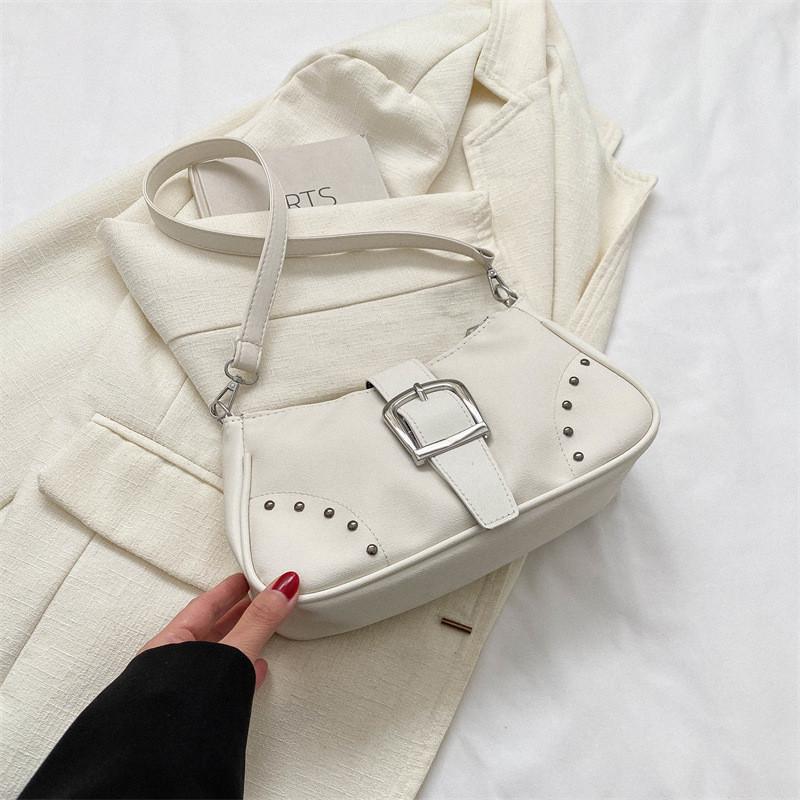 Small Square Bag With Chain Strap For Women s Daily Outfit белый