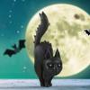 Resin Pumpkin Witch Black Cat Statue 3D Halloween Ornament  Holiday Party Supplies