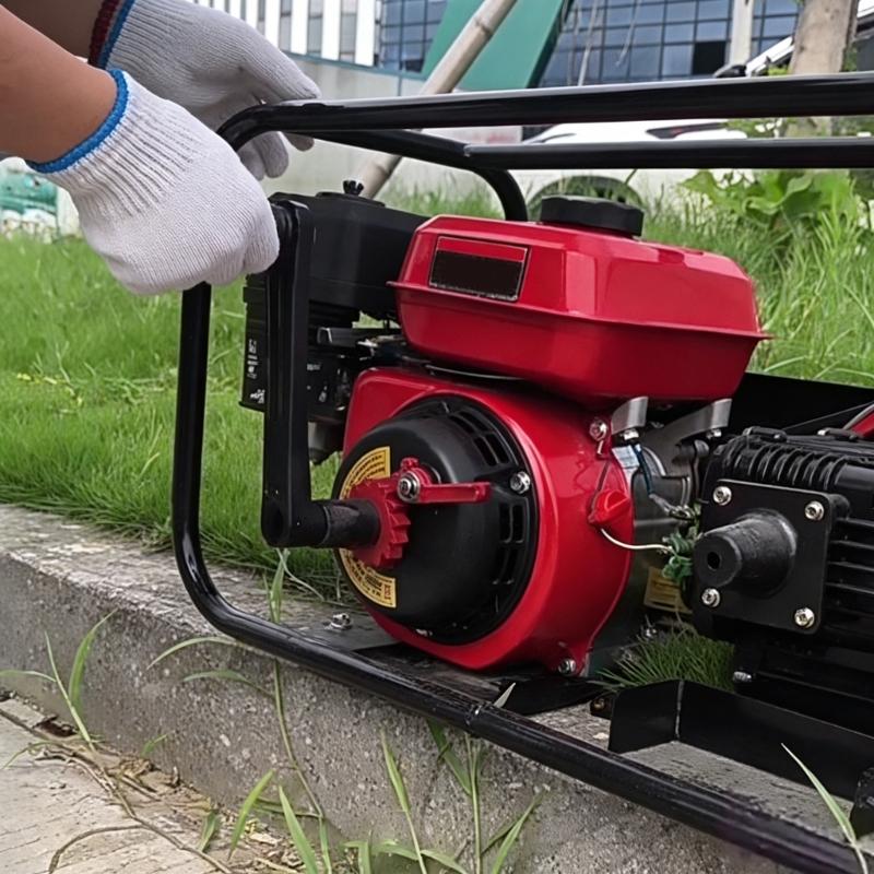 Hand Cranked Starter Eliminating Pull Rope Operation Compatible for 168 170F Gasolines Engines Plastic Case for Generator
